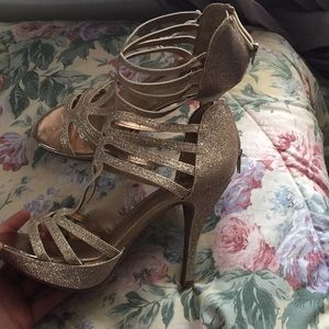 Golden High Heels